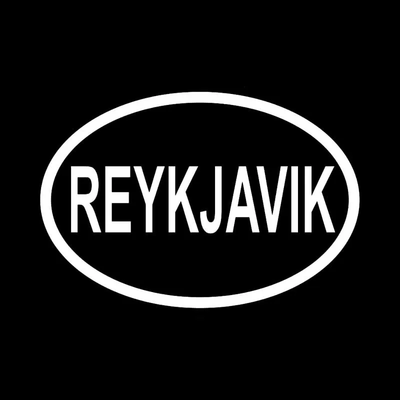 YJZT 13.3CM*9CM REYKJAVIK CITY COUNTRY CODE OVAL VINYL DECAL CAR STICKER Black Silver C10-01320 | Автомобили и мотоциклы