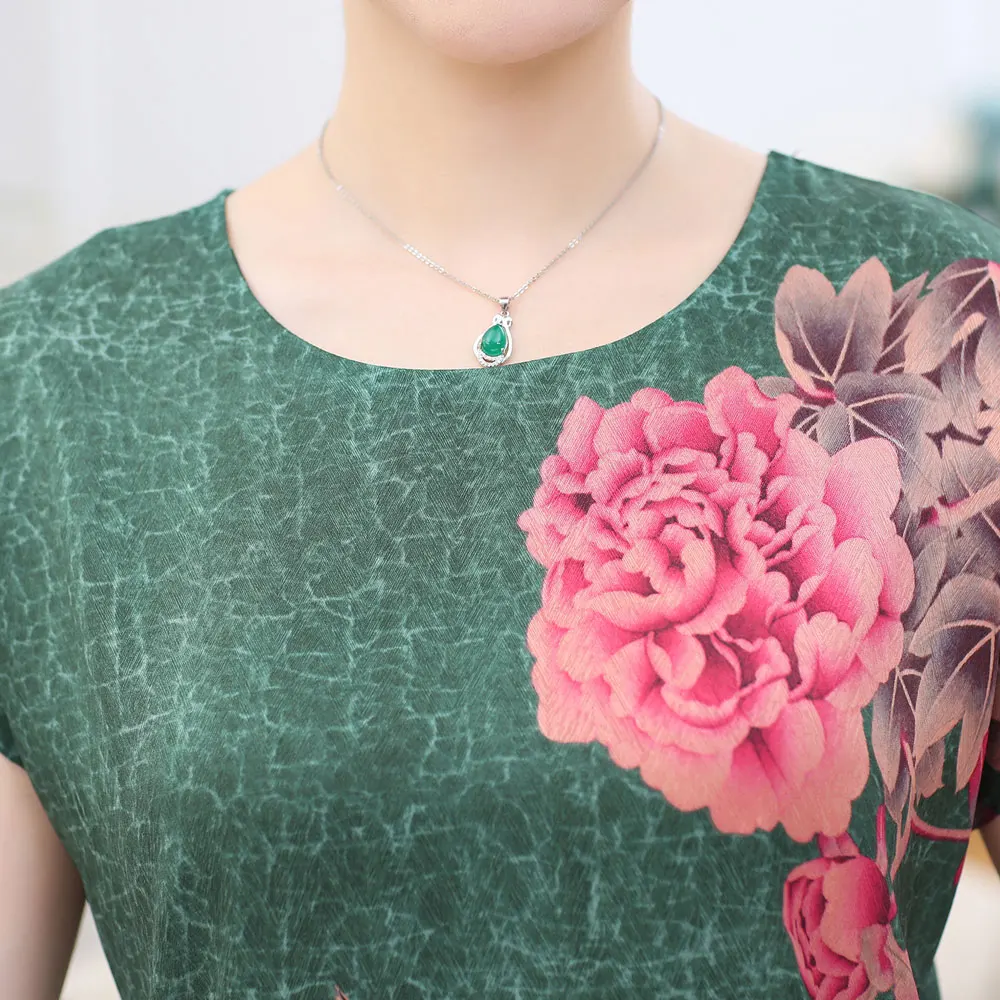 Женская шелковая блузка с коротким рукавом летучая мышь свободная рубашка