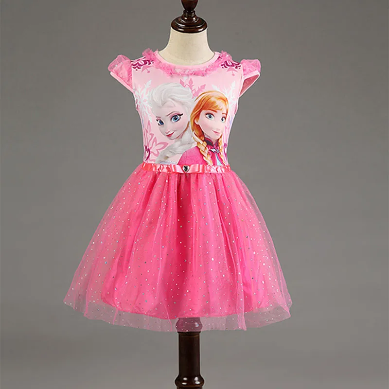New Summer children's clothing girls dresses elsa princess dress for girl infant kids costume party baby snow Queen clothes | Детская