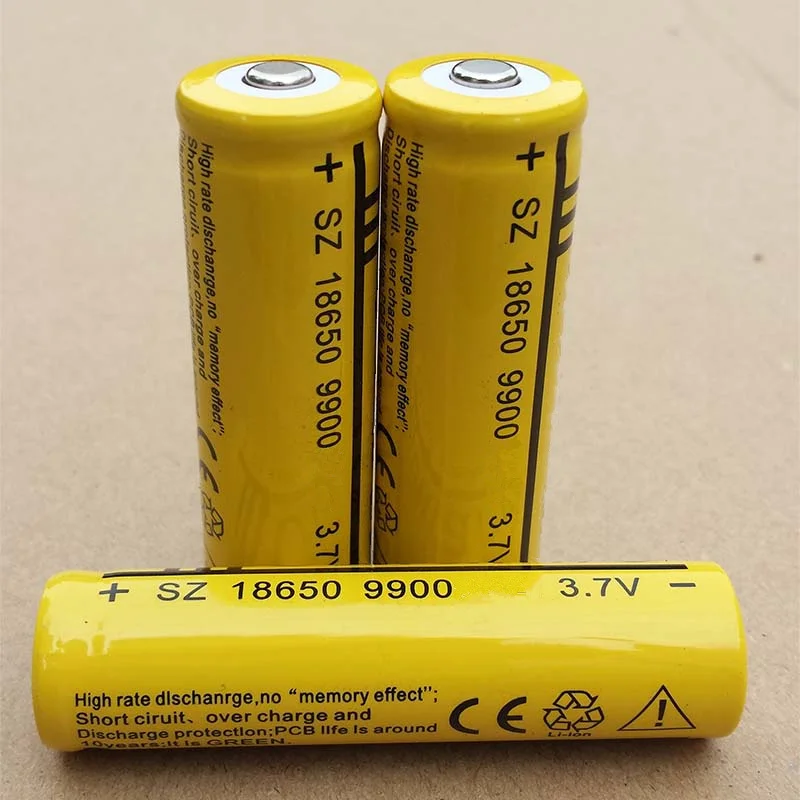 DING LI SHI JIA 4 шт. 18650 аккумуляторная батарея 3,7 V 9900mAh литий-ионная батарея для светодиодный фонарь