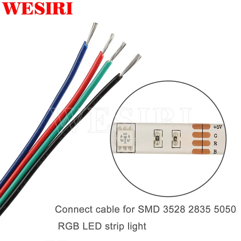 2Pin/3Pin/4Pin/5Pin/6Pin 22AWG мм, удлиняющий кабель, для WS2812B WS2811 SK6812 APA102 WS2801 5050 3528 RGB/RGBW Светодиодные ленты света
