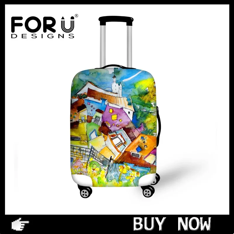 FORUDESIGNS 3D Граффити Защитная крышка для чемодана Водонепроницаемый туристический багажный чехол костюм для 18-30 дюймов Чехол Эластичный чехол для чемодана