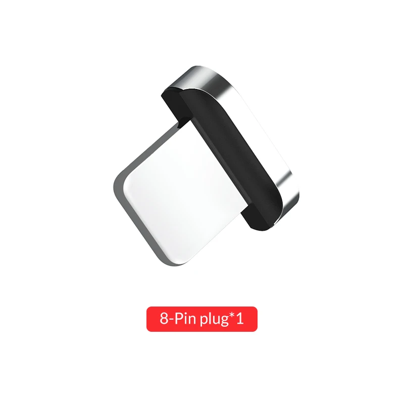 Only 8-Pin Plug TOPK 1 м 2 м USB Магнитный кабель usb type C и mi cro USB кабель Быстрая зарядка кабель usbc для iPhone samsung Xiao mi redmi note 7 mi a2 - Цвет: Only 8-Pin Plug