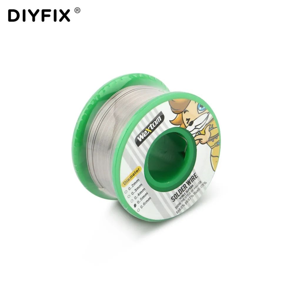 DIYFIX 1 рулон 0 5 мм 63/37 флюс 0.05% пайки провода оловянный свинцовый провод для iPhone