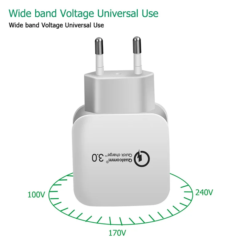 Konsmart Quick Charge 3,0 15 Вт дорожное настенное быстрое зарядное устройство для iphone X 6 зарядное устройство для Xiaomi Mi Mix 2 HuaWei Зарядка для телефона