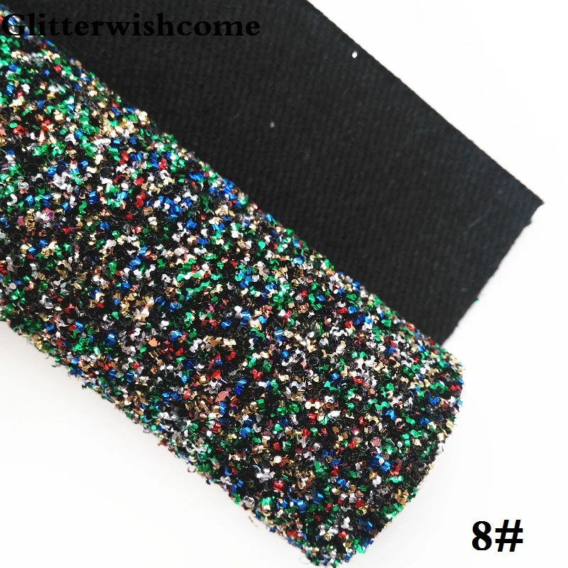 Glitterwishcome 21X29 см A4 размеры синтетическая кожа, с эффектом блестящей кожи, искусственная кожа из искусственной кожи Ткань Винил для Луки, GM047A - Цвет: 8