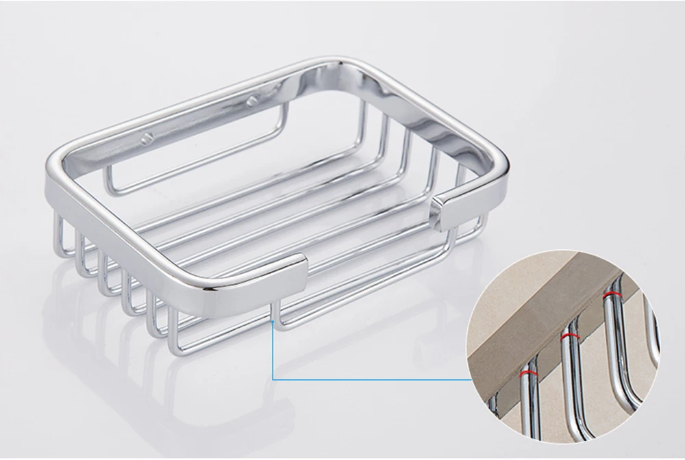 Stainless Steel Soap Dish Bathroom Storage Soap Rack Plate Box Container Wall Storage Rack Holder