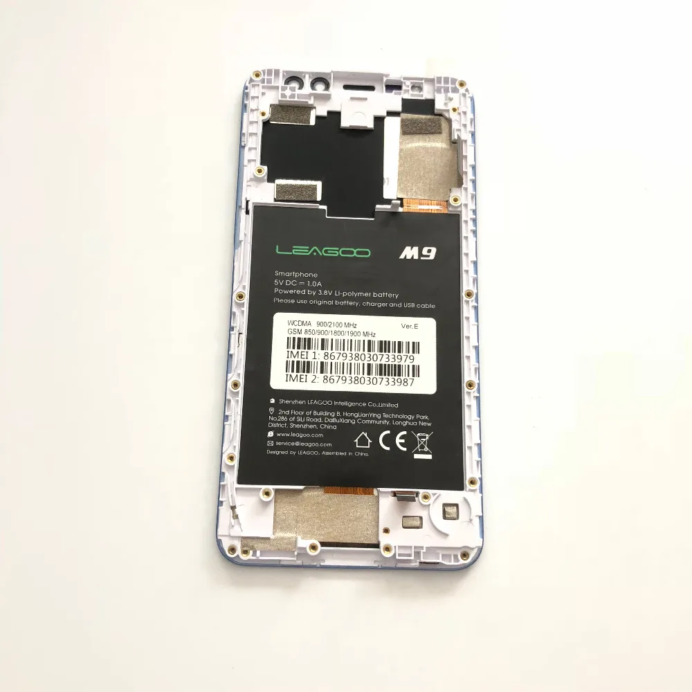 Б/у ЖК-экран + сенсорный экран рамка для Leagoo M9 MT6580A Quad Core 5 &quot18:9 полный 1280*640 номер