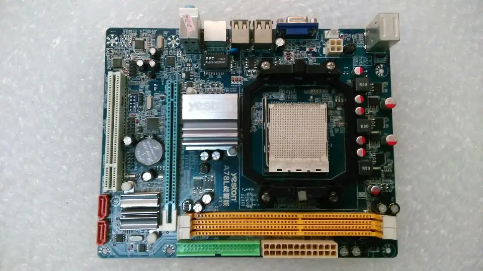 

Б/у, для Yeston A78L DDR3 A780 Встроенная Материнская плата AM3,100% Протестировано хорошо!
