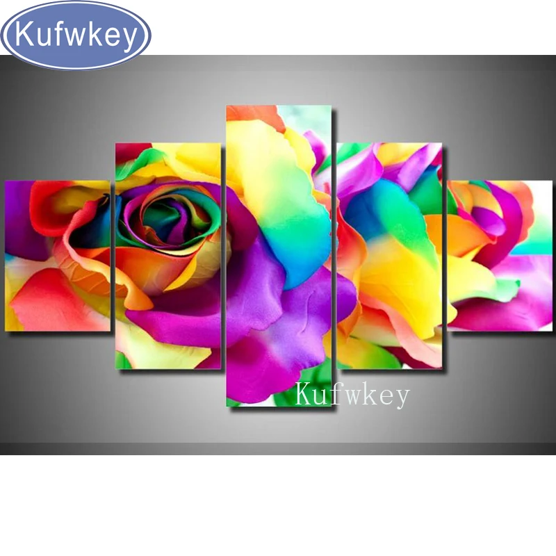 5 панелей природный пейзаж хрустальные бусины Алмазная вышивка полное сверление