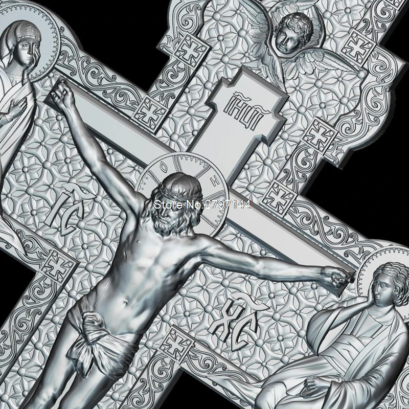 Высококачественная новая 3D модель для cnc Cross_V2 резная фигура скульптура машина в