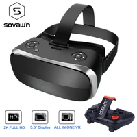 5 5 3g ram android 2k hd wifi video box smart glasses virtual reality all in one vr headset 3d glasses with vr controller