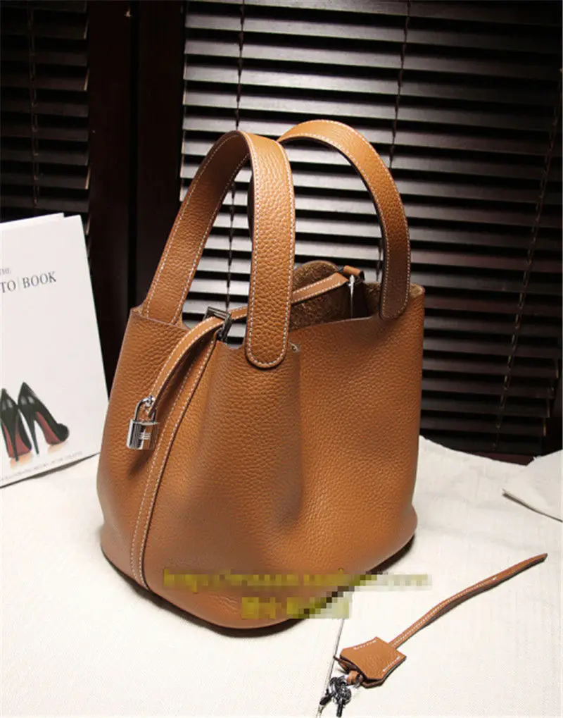 brwon Bolsos Mujer, женская сумка-мешок, женская сумка из натуральной кожи, брендовая дизайнерская женская сумка через плечо, сумки-мессенджеры, топ класса люкс, сумка-мешок - Цвет: brwon