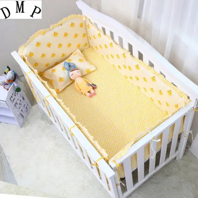 

Promotion! 6PCS Baby Crib Bedding Sets Nursery Bedding Cot set ,include(bumpers+sheet+pillow cover)