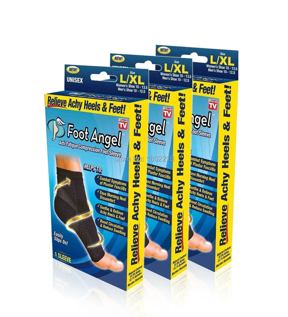 Foot Angel Anti Fatigue Compression Sleeves Relieve Achy Heels &amp Feet 1pc per packaging Free Shipping by DHL 30pcs/lot | Спорт и