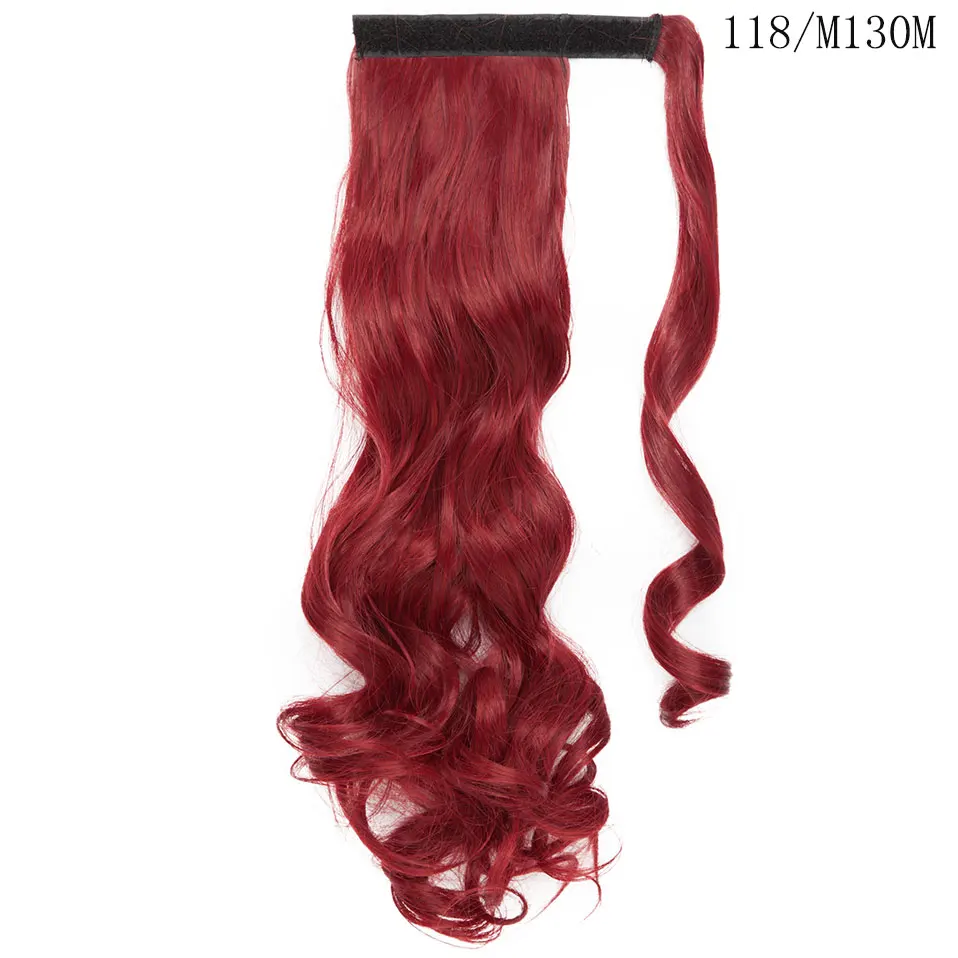 Maroon mix red SNOILITE 43 см длинные волнистые настоящие шиньон конский хвост из натуральных волос клип в хвосте пони наращивание волос обернуть вокруг на синтетические волосы кусок - Цвет: Maroon mix red