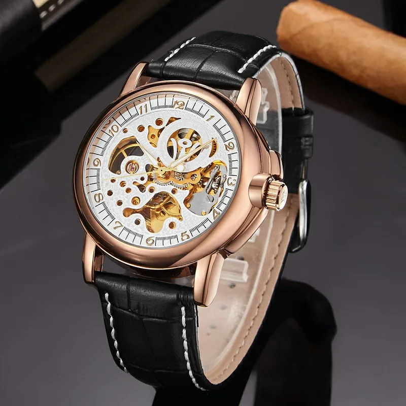 Роскошные золотые автоматические механические часы reloj hombre 2018 водонепроницаемые