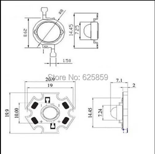 Бесплатная доставка 1 шт. 5 Вт ультрафиолетовый фиолетовый светодиодный 390 405 нм с