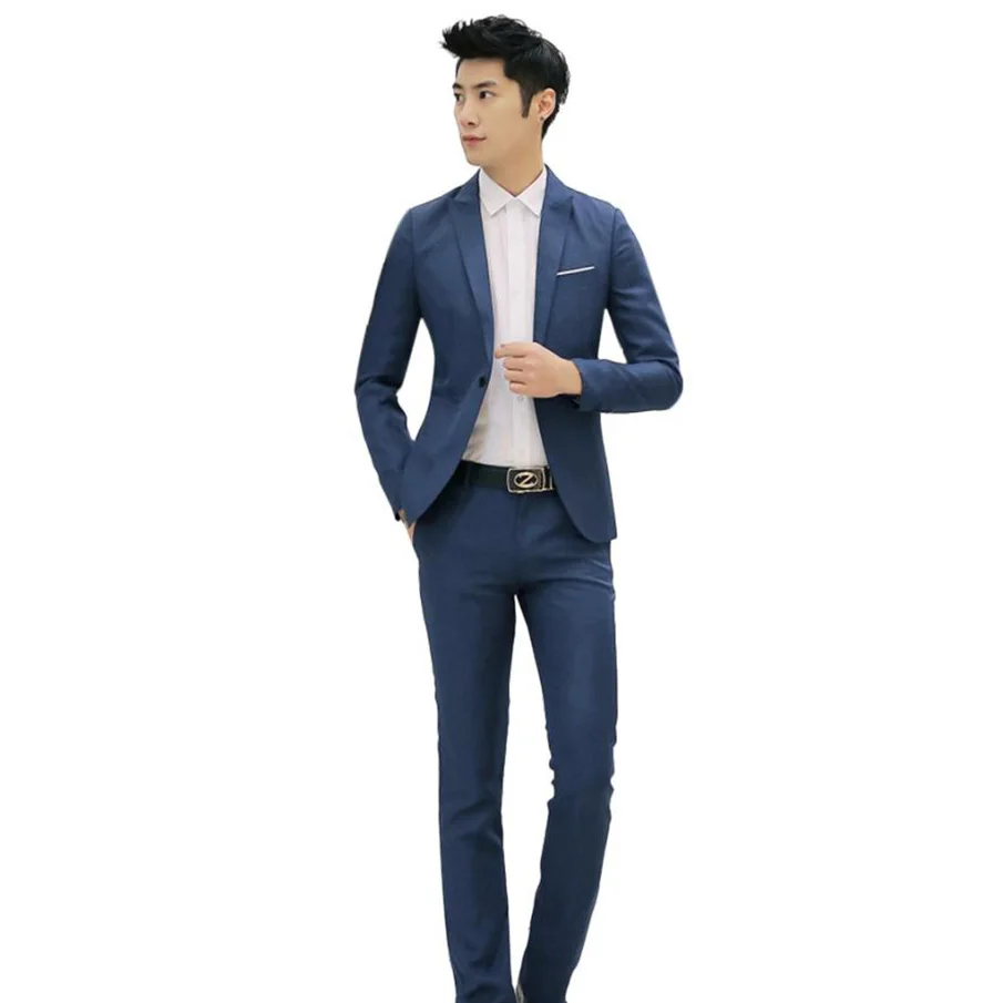 2018 полосатый Для мужчин костюмы пиджаки Мода Slim Fit Жених Нарядные Костюмы для