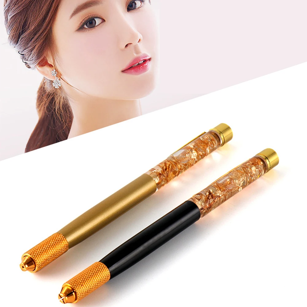 Профессиональный Золотой фольга микроблейдинг карандаш ручной бровей макияж