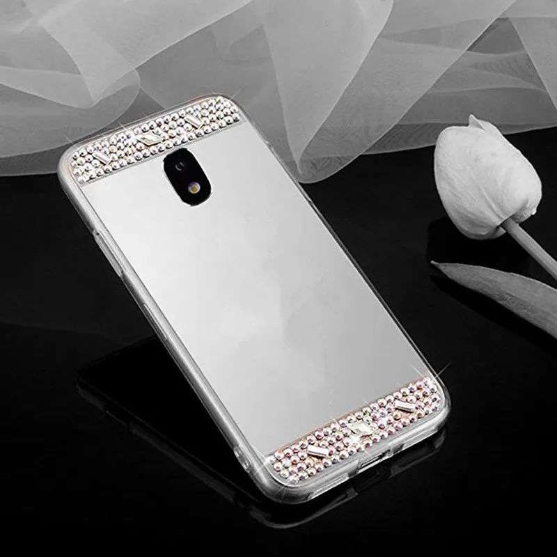 Для Samsung Galaxy A6 A8 plus A7 2018 Хрустальный зеркальный чехол galaxy A5 A3 2017 2016 Grand prime pro G530 A50 M20