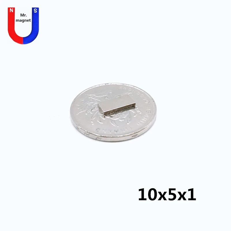 

100pcs 10x5x1 mm N35 Strong Square NdFeB Rare Earth Magnet 10*5*1 mm Neodymium Magnets 10mm x 5mm x 1mm