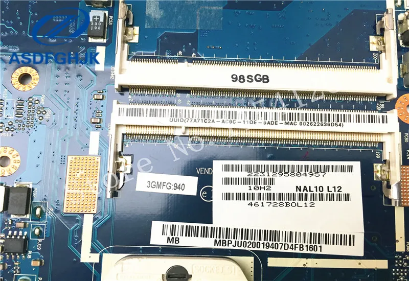 Wholesale Laptop motherboard MB.PJU02.001 NAL00 LA-5401P for ACER Aspire 5534 5538 MBPJU02001 Integrated DDR2 100% Testing | Компьютеры и