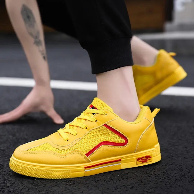 Thestron Men Designer Shoes Skate Male Fashion Yellow Black White Footwear Brand 2019 Spring Comfortable | Обувь