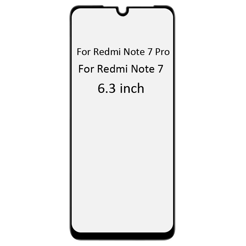 Black Imak Pro+ полноэкранный клей защитное закаленное стекло для Xiaomi Redmi Note 7 6 Pro Note5 2.5D Олеофобное - Цвет: Black