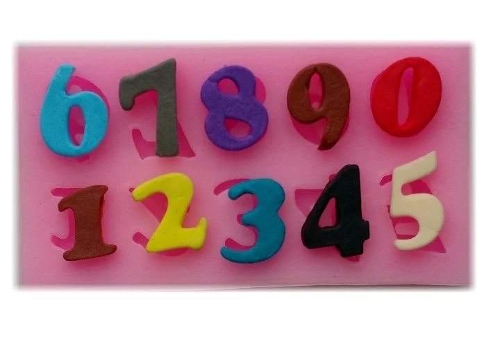 Numbers soap Silicone molds Shape Chocolate Candy Non-stick Fondant cake decoration Candle Bake Mold | Дом и сад