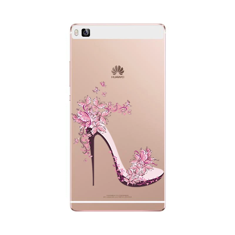 P8Lite Мягкие TPU Крышка Для Huawei Случай Телефон Оболочки Новый Дизайн Игристые Полая