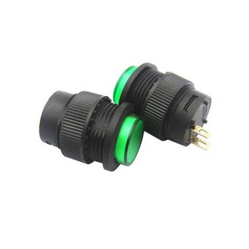 

5Pcs R16-503B Round No Lock Switch Self Reset Green Push Button Switches Screw 2 Pins 16mm 3A/250V Wholesale