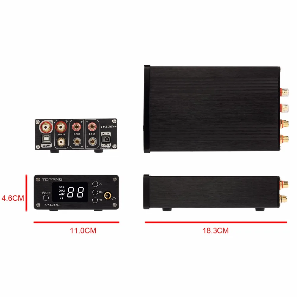 Новый Топпинг TP32EX + аудио предусилитель Портативный цифровой Hi-Fi Мощность USB DAC