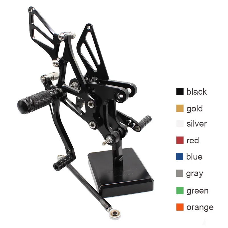

CNC Adjustable Aluminum Motorcycle Footrest Footpeg Pedal Foot Peg Rear Set For Kawasaki Ninja ZX6R ZX636 ZX-6R 2005-2008 2006