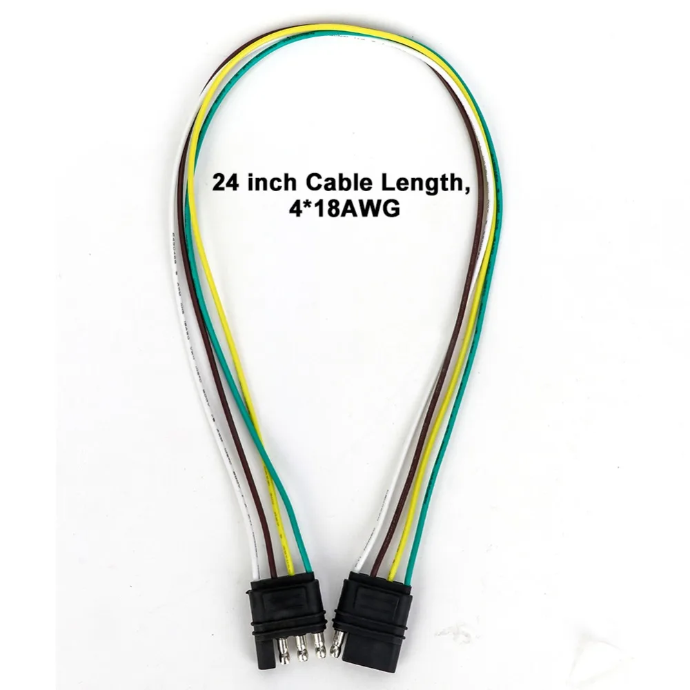 Tirol 4 Pin Плоский трейлер набор кабелей прицеп светильник 4*18 AWG провода жгута Разъем для караван Авто адаптеры розетки T24696a