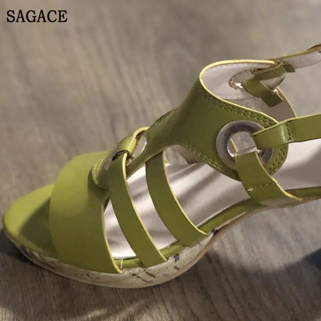 SAGACE/женские элегантные босоножки на высоком каблуке с открытым носком и ремешком