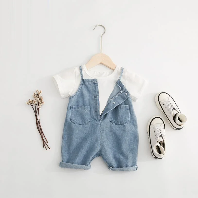 2019 джинсовые комбинезоны для малышей детская одежда брюки детские ремни штаны