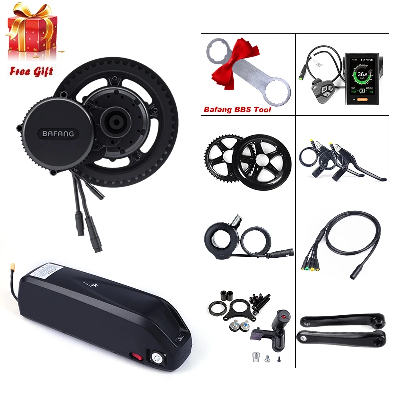 Bafang 8Fun BBS01B 36V 350W электрический велосипед DIY Conversion Kit середине приводной двигатель с 17.4Ah Батарея встроенный samsung клетки
