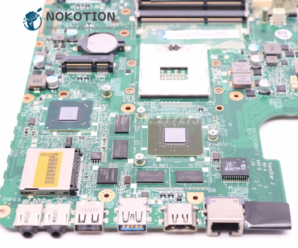 NOKOTION A000074700 DATE5DMB8F0 материнская плата для ноутбука Toshiba Satellite L700 L745 HM65 DDR3 GT525M 1 Гб |