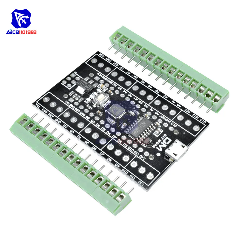 Терминальный модуль CH340G CH340 Nano V3.0 3 0 ATMEGA328P плата расширения микроконтроллер Micro USB