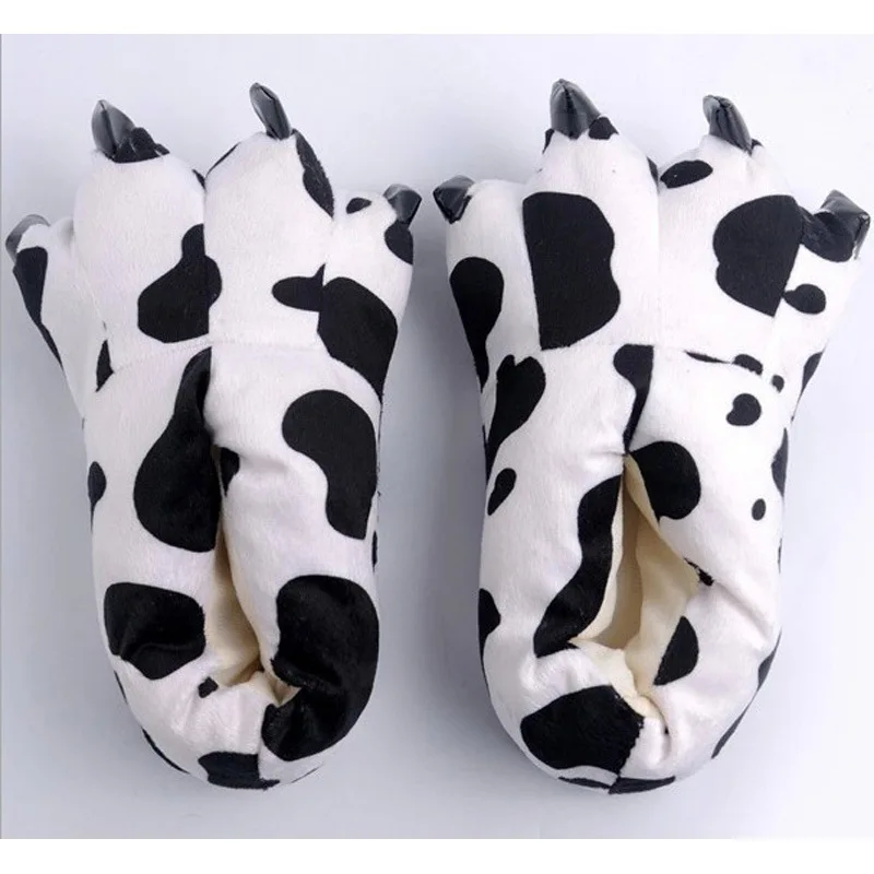 Halloween Winter Warm Soft indoor floor Slippers Women Men Children Shoes Paw Funny Animal Claw Plush Cosplay Costume Props |