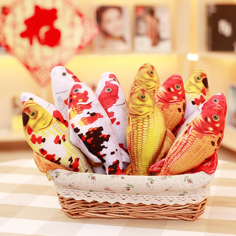 16-20 см плюшевая и игрушка Кот Милая имитация рыбы для питомца с кошачьим котом