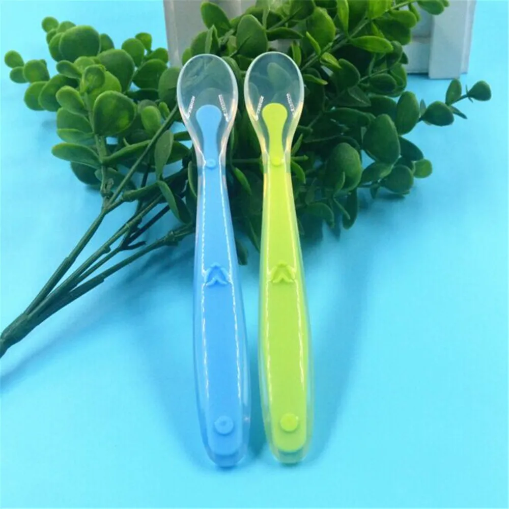 

New arrivalPortable New Environmentally Friendly Non-toxic Children Tableware Flatware Safe Food Training Silicone Feeding Spoon