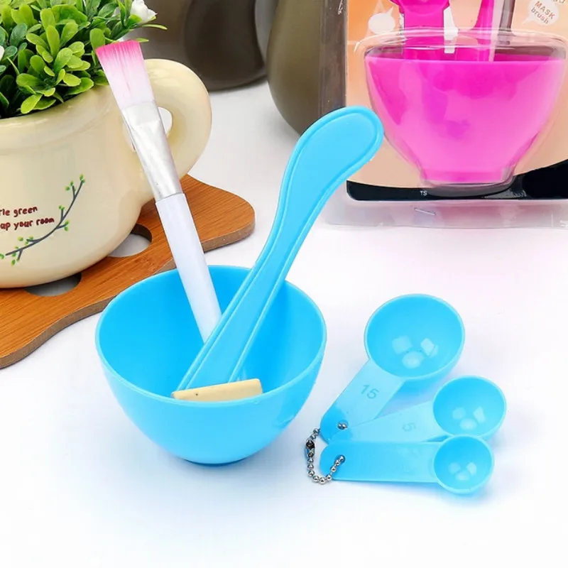 4 в 1 DIY маска для лица щетка и чашка смешивания ложка Палочка Набор ухода за лицом