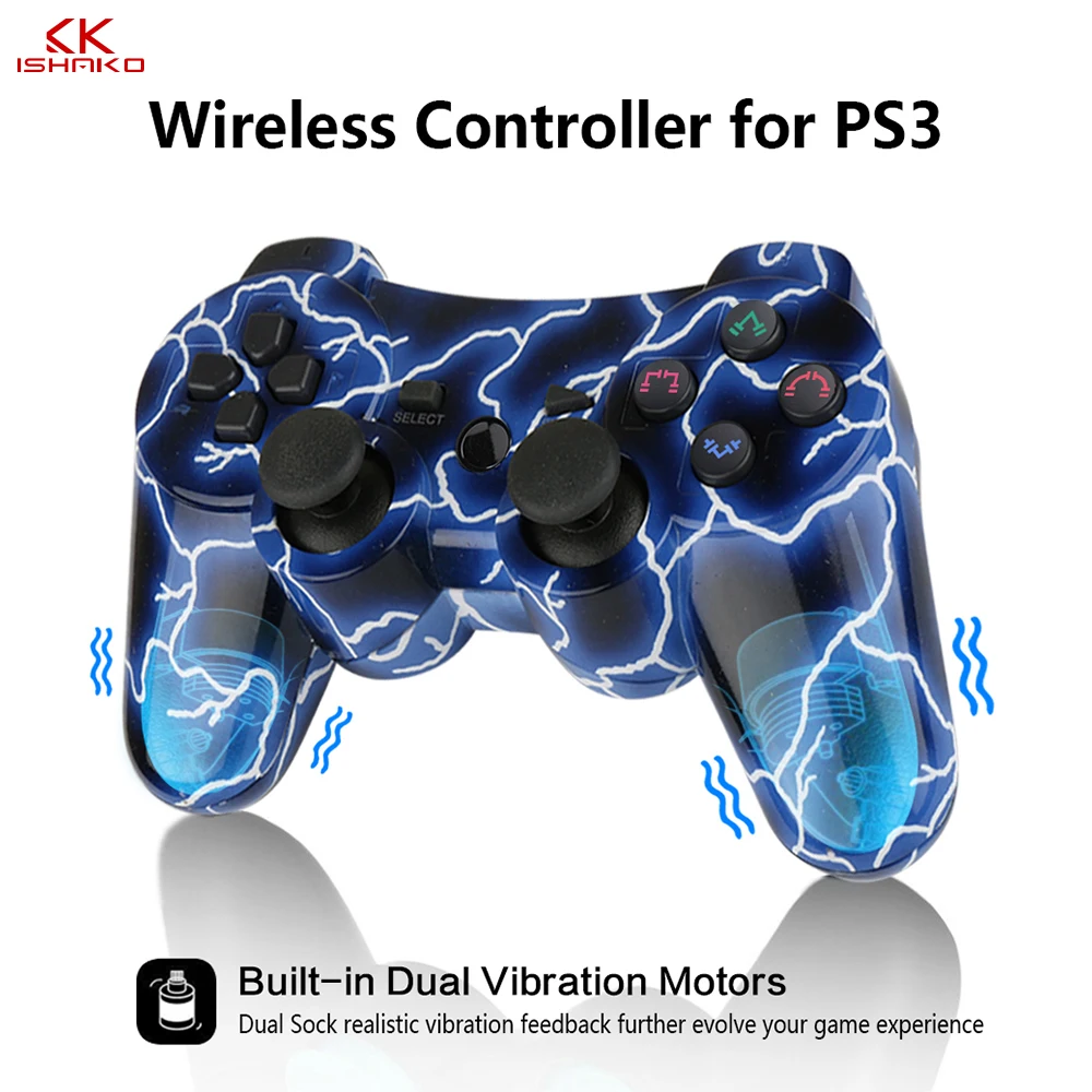 

Беспроводной контроллер K ISHAKO для PS3, геймпад 8 цветов на выбор для Playstation 3, синий, фиолетовый, красный, зеленый, серый цвета