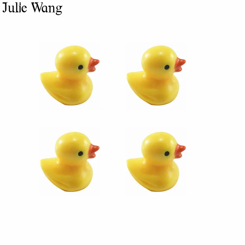 Julie Wang 10 шт. милые желтые подвески из мультфильма сделай сам смолы фурнитура для