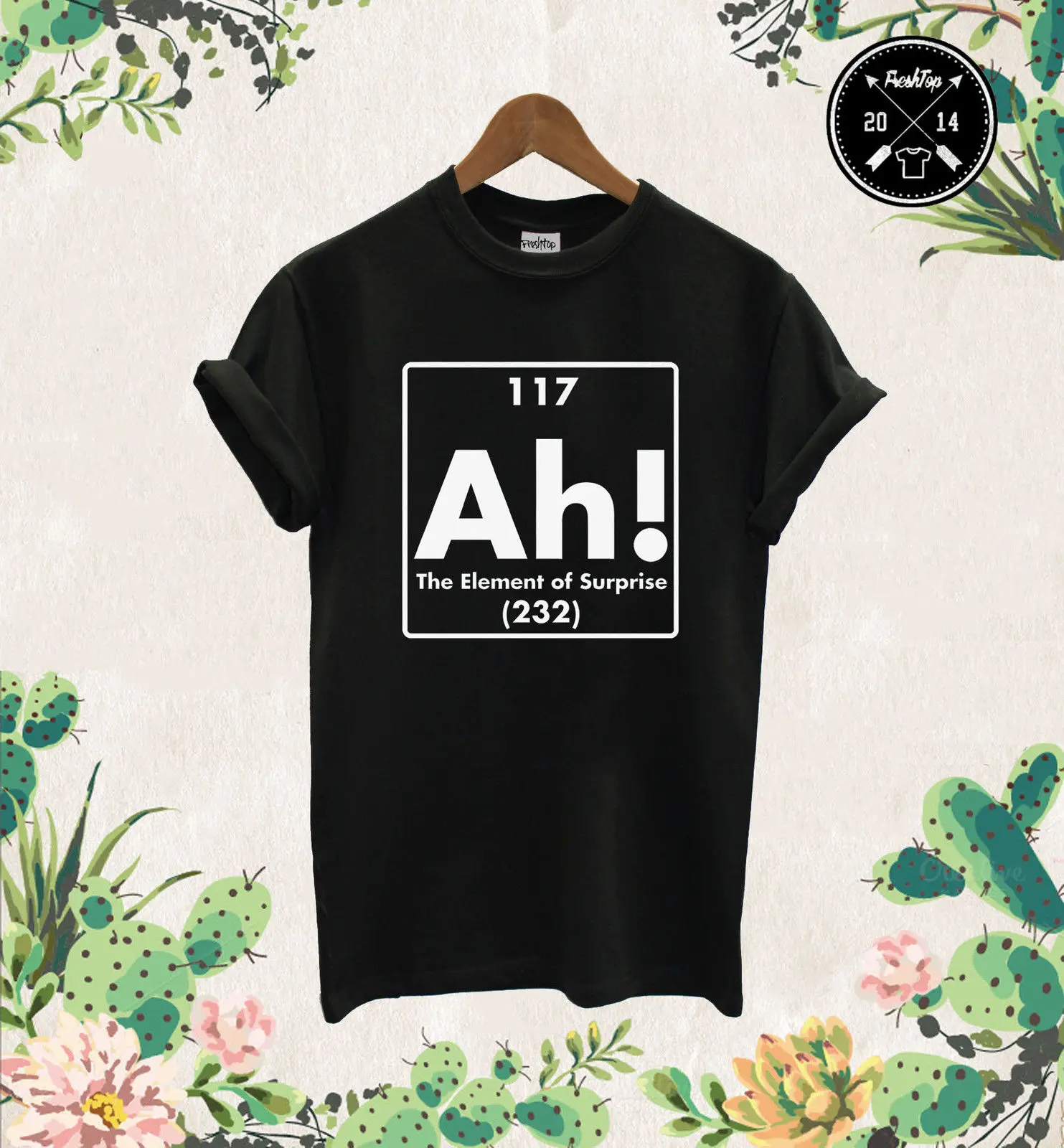 AH The Element of SurpriseT рубашка Bazinga Science Bitch Big Bang Theory Geek Бесплатная доставка Harajuku топы
