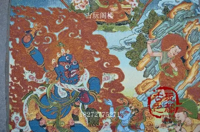 Китайская коллекция бутика вышивка Thangka схема злого Будды | Дом и сад
