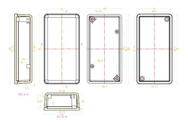 10 шт. электронная цепь коробка пластик abs пластиковый корпус черный цвет
