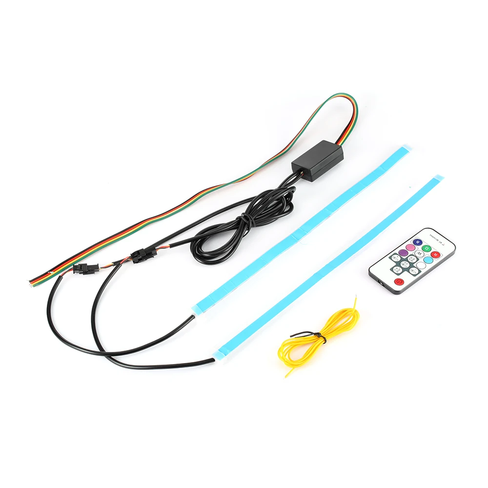 2 шт. 30 см x 45 60 RGB DRL тонкий Янтарный последовательного гибкий светодиодный дневные